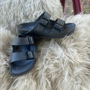 Birkenstock Charcoal Grey Double Strap Sandals